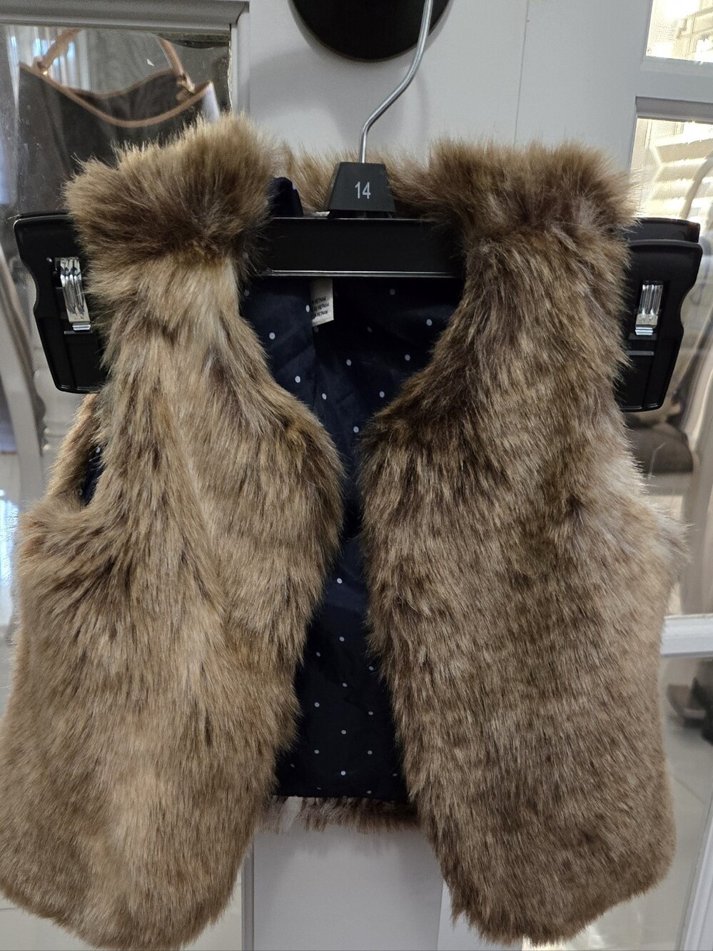 OshKosh B'gosh Brown Faux Fur Kids Vest